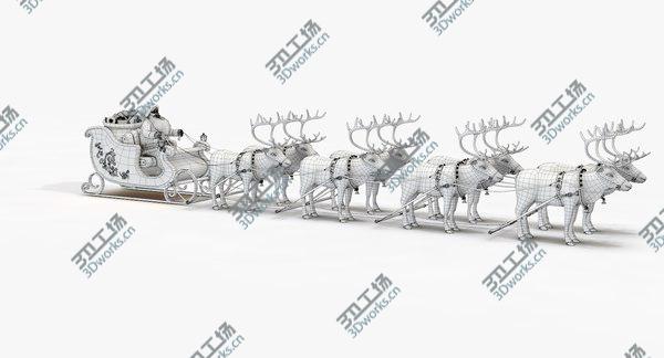 images/goods_img/20210312/3D Santa in Sleigh with Reindeers model/5.jpg
